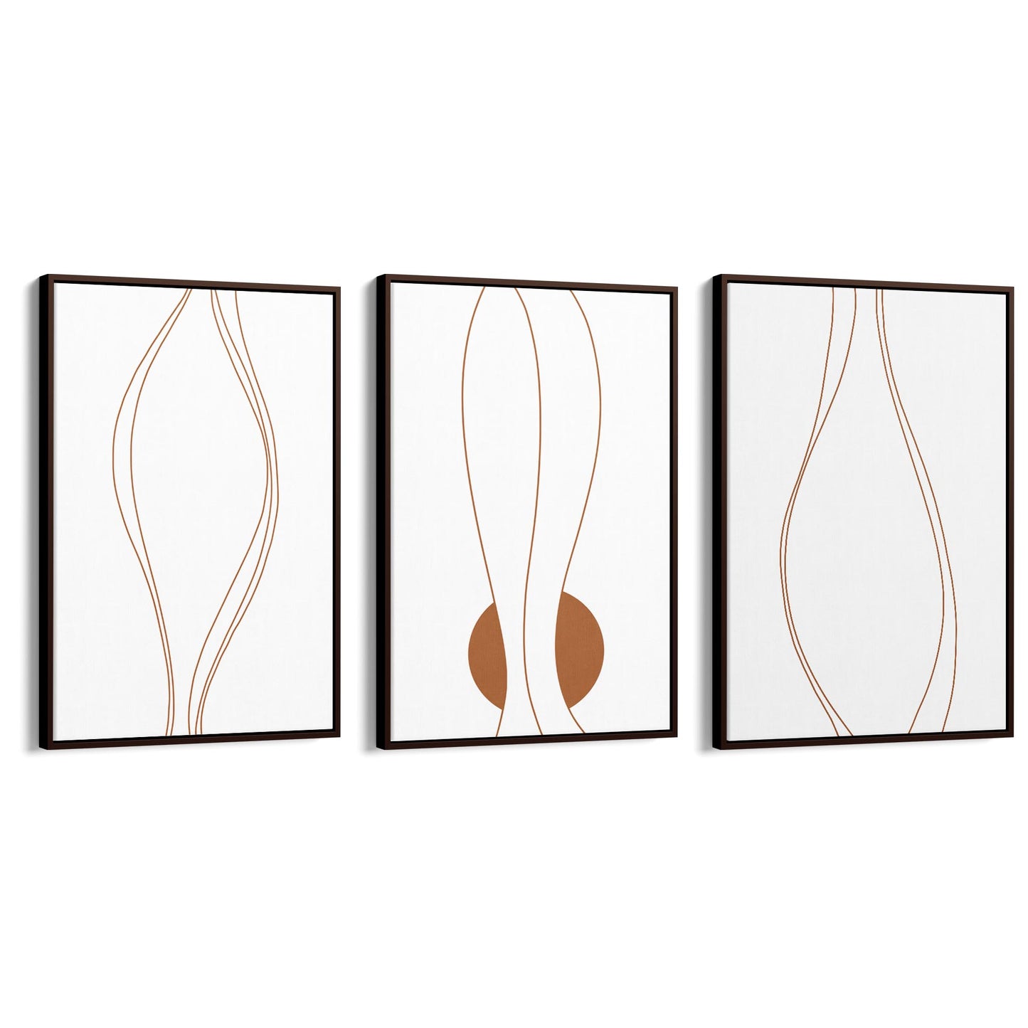 Set of Lines In Motion Abstract Minimal Wall Art #2 - The Affordable Art Company