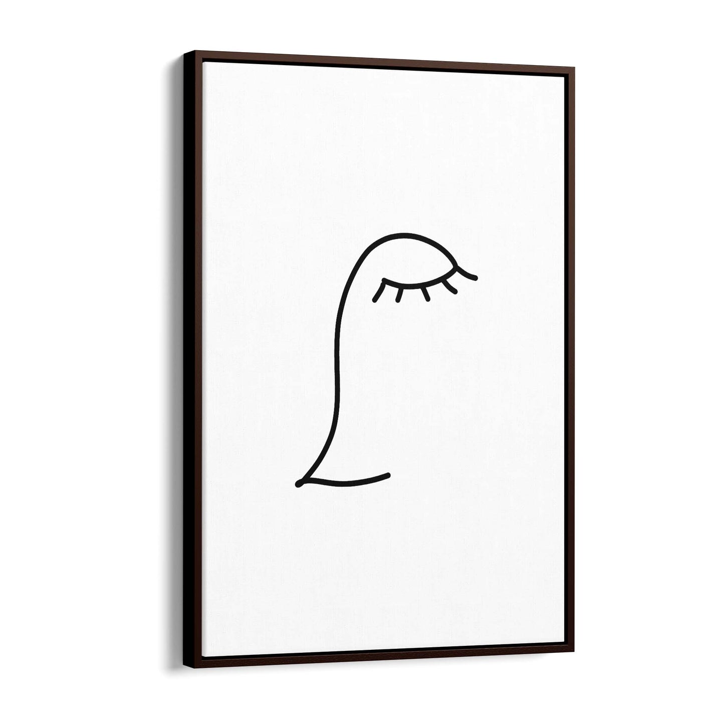 Minimal Abstract Line Face Modern Wall Art #10 - The Affordable Art Company