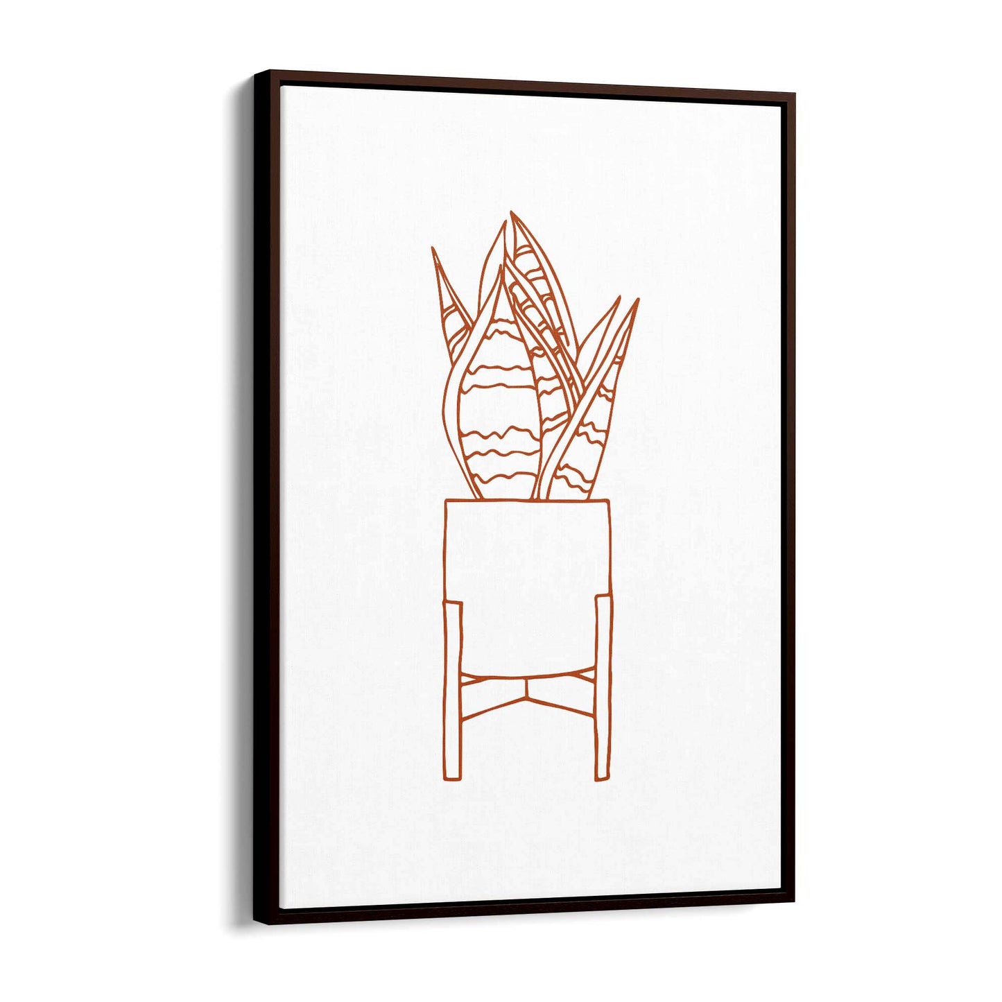 Abstract House Plant Minimal Living Room Wall Art #29 - The Affordable Art Company