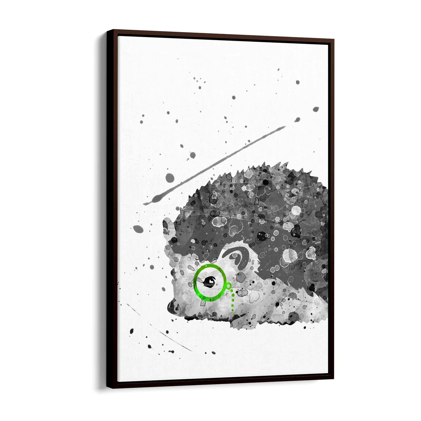 Hedgehog with Glasses Cute Nursery Wall Art - The Affordable Art Company