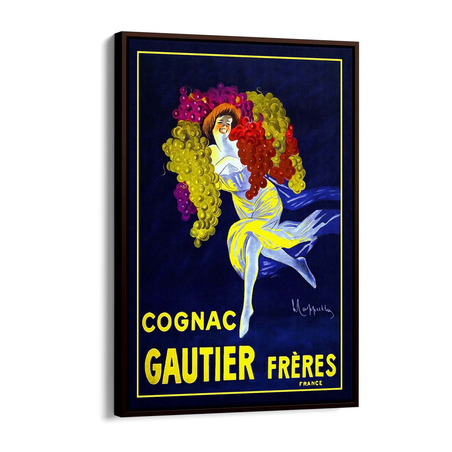 Gautier Frères Cognac Vintage Drinks Advert Wall Art - The Affordable Art Company