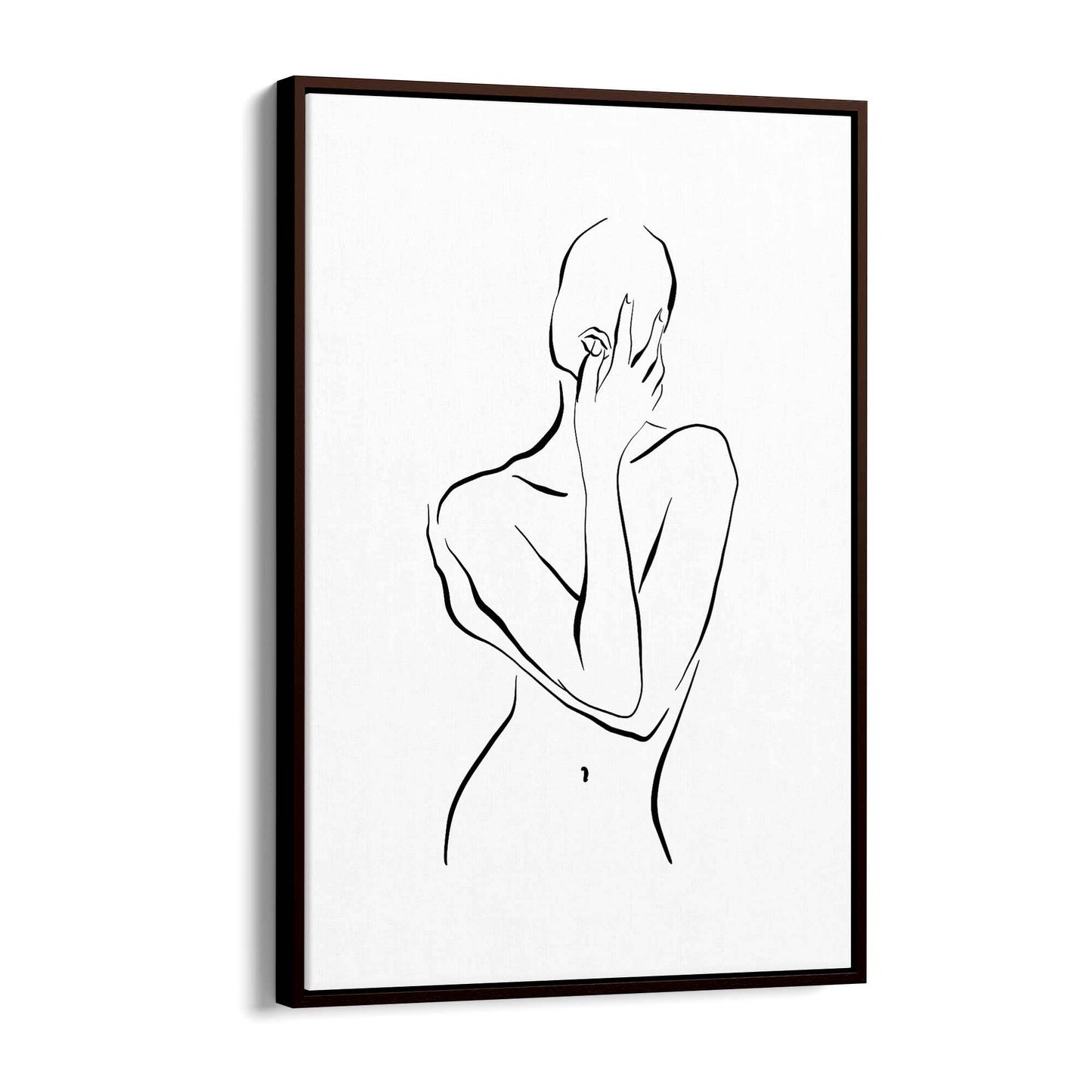 Nude Female Body Minimal Line Drawing Wall Art #1 - The Affordable Art Company