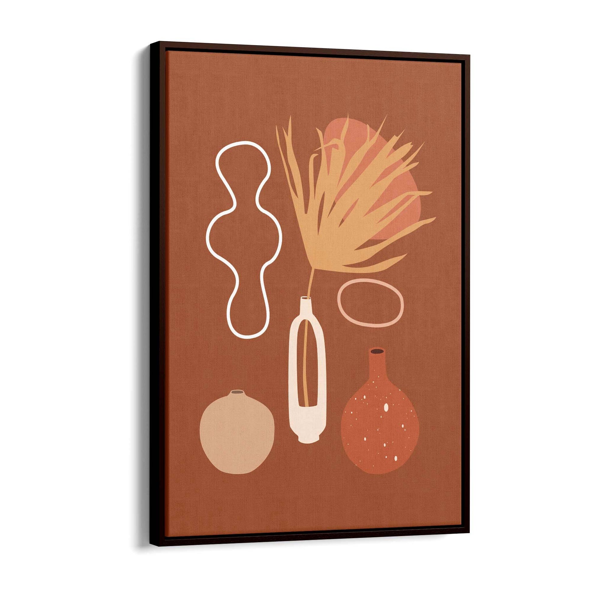 Minimal Plant Abstract Retro Kitchen Wall Art #6 - The Affordable Art Company