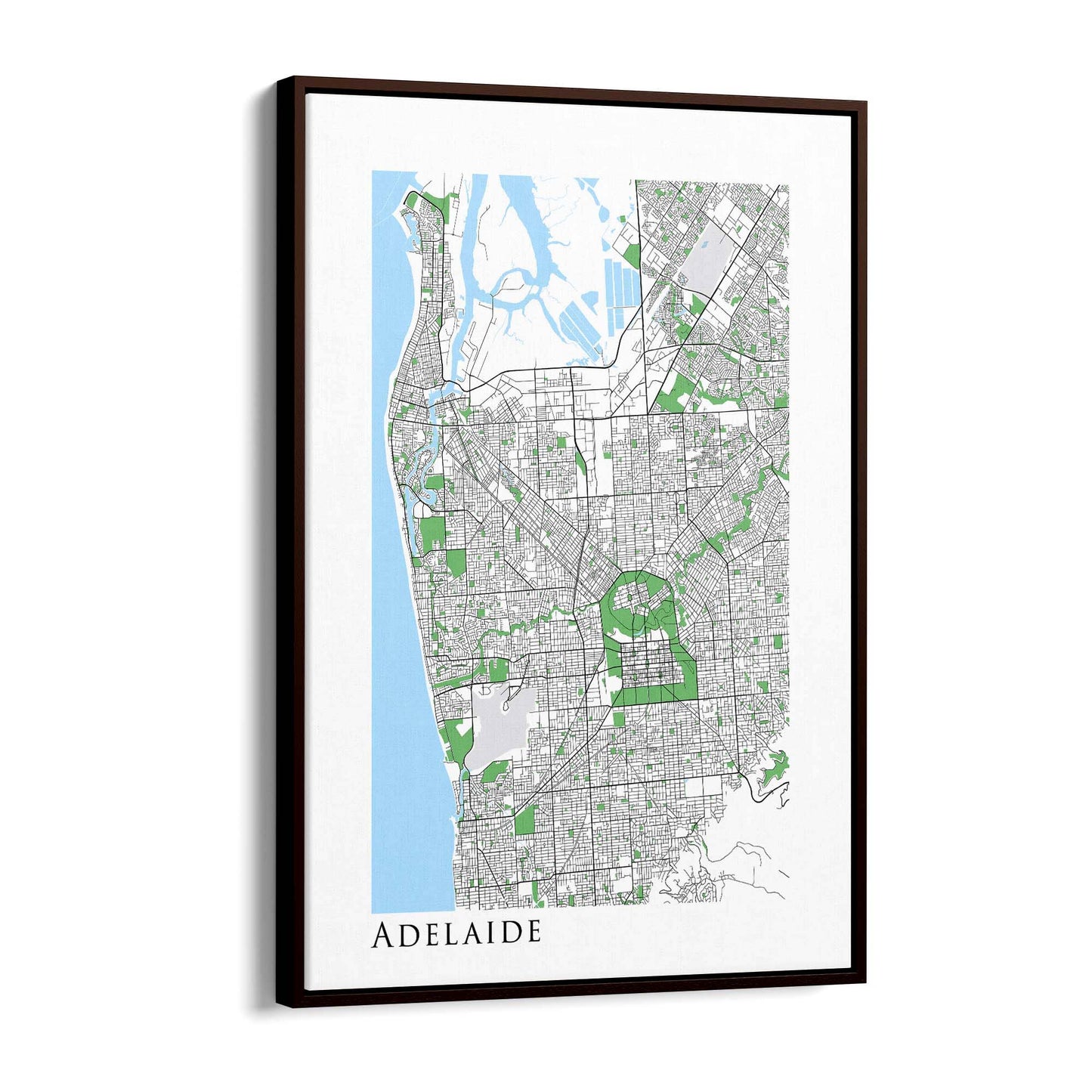 Minimal Adelaide Map South Australia Wall Art - The Affordable Art Company