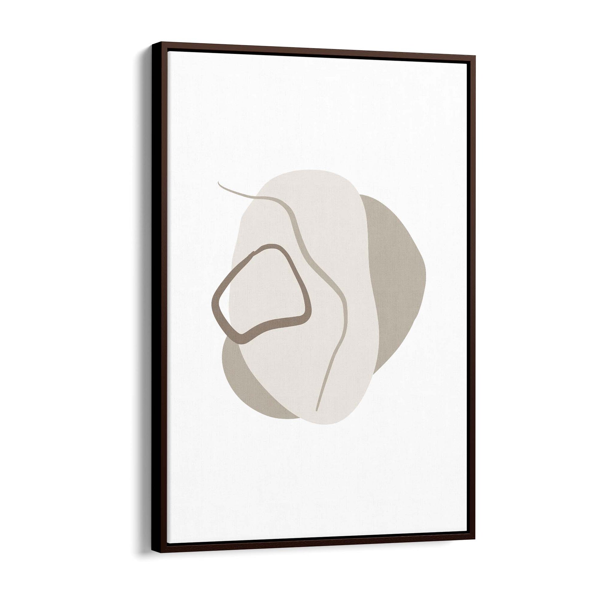 Minimal Black & White Shapes Abstract Wall Art #3 - The Affordable Art Company