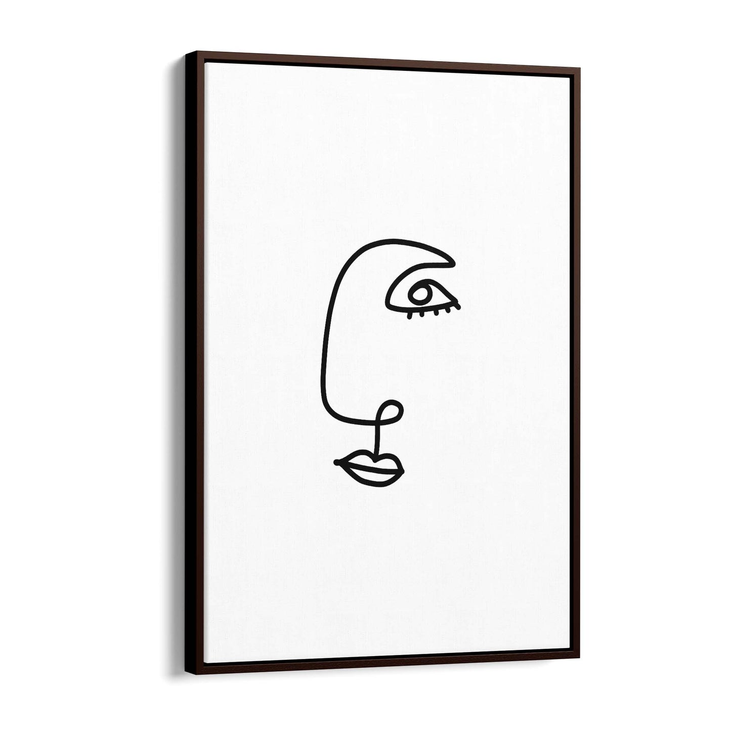 Minimal Abstract Line Face Modern Wall Art #6 - The Affordable Art Company