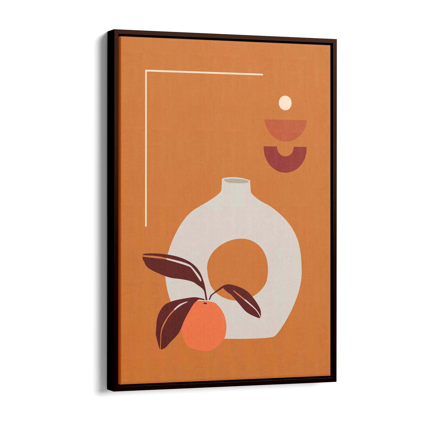 Boho Potted Plants Minimal Abstract Retro Wall Art - The Affordable Art Company