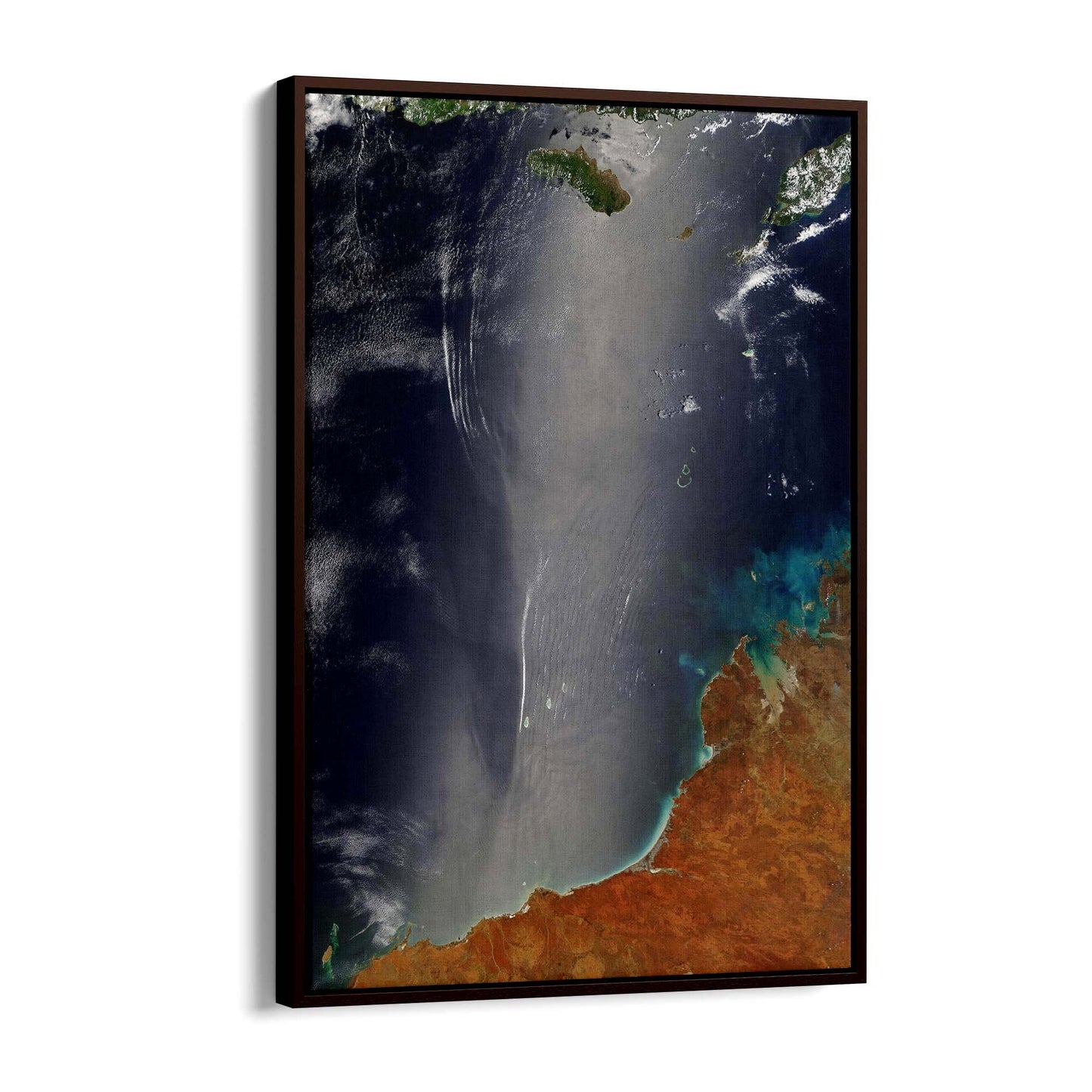 Shark Bay, Australia Satellite Wall Art #2 - The Affordable Art Company