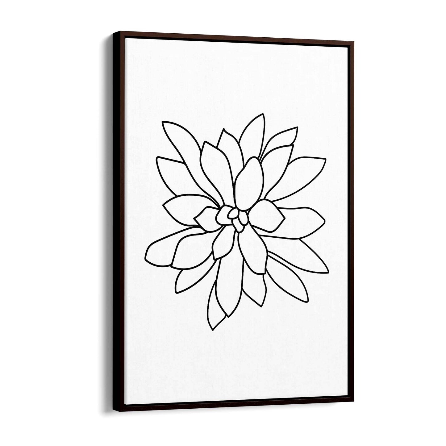 Minimal Flower Line Drawing Abstract Wall Art #5 - The Affordable Art Company