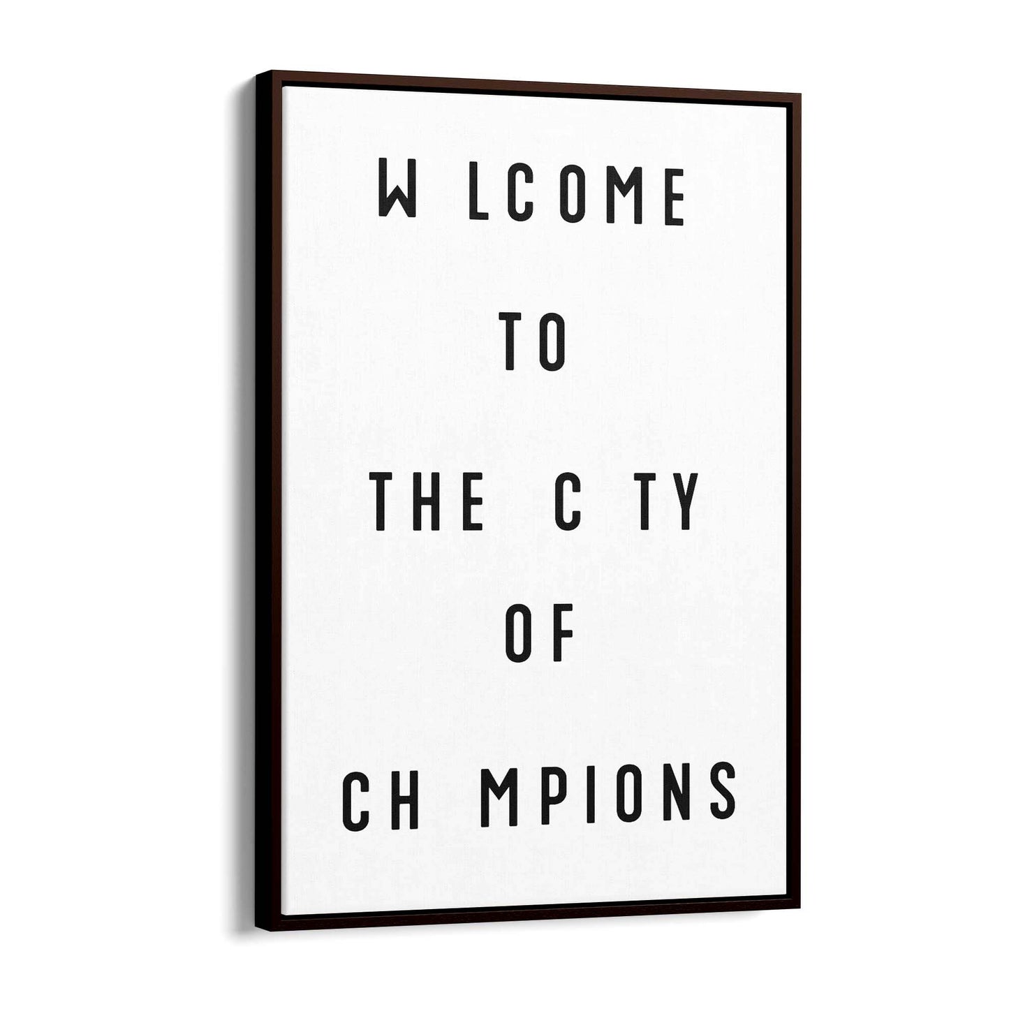 City of Champions Minimal Travel Trendy Wall Art - The Affordable Art Company
