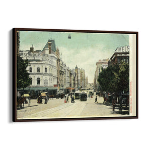 Collins St Melbourne Vintage Photograph Wall Art #2 - The Affordable Art Company