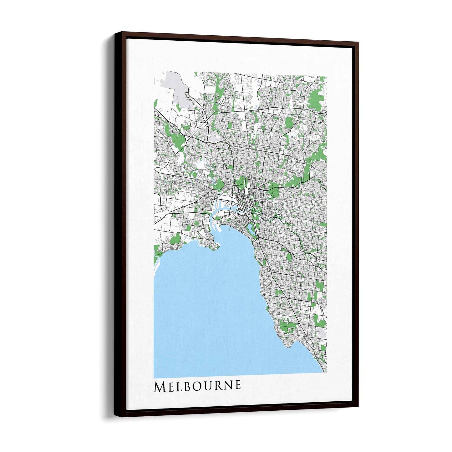 Minimal Melbourne Map Victoria Wall Art - The Affordable Art Company