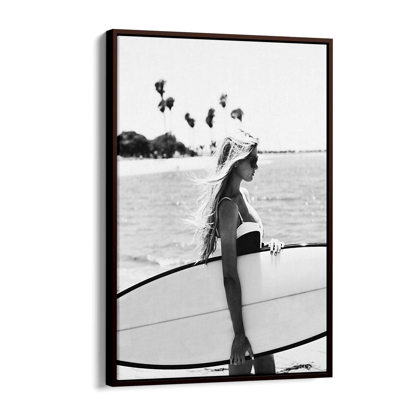 Surfer Girl Fashion Photograph Bedroom Wall Art - The Affordable Art Company