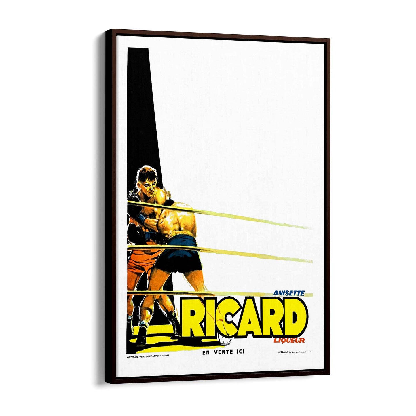 Ansiette Ricard Liqueur "Boxing" Vintage Advert Wall Art - The Affordable Art Company