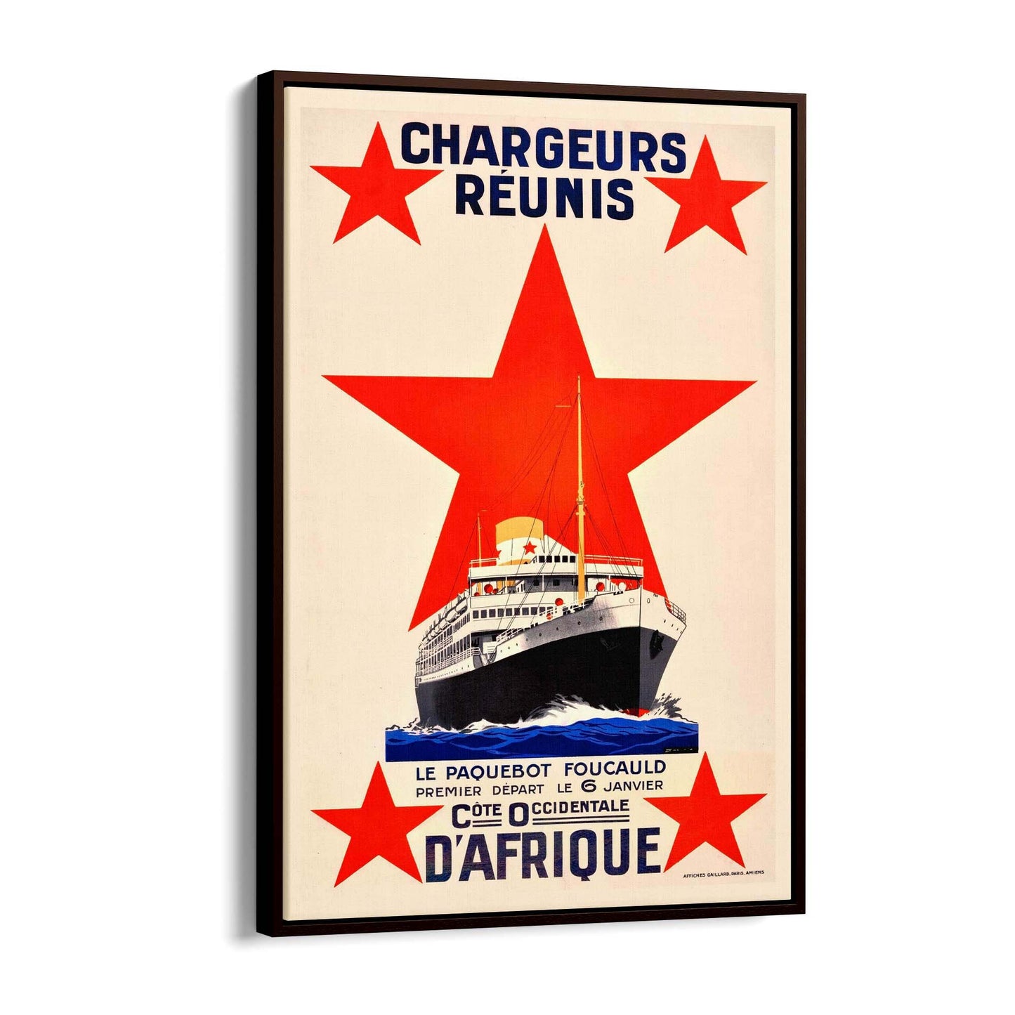 French Chargeurs Shipping Vintage Advert Wall Art - The Affordable Art Company