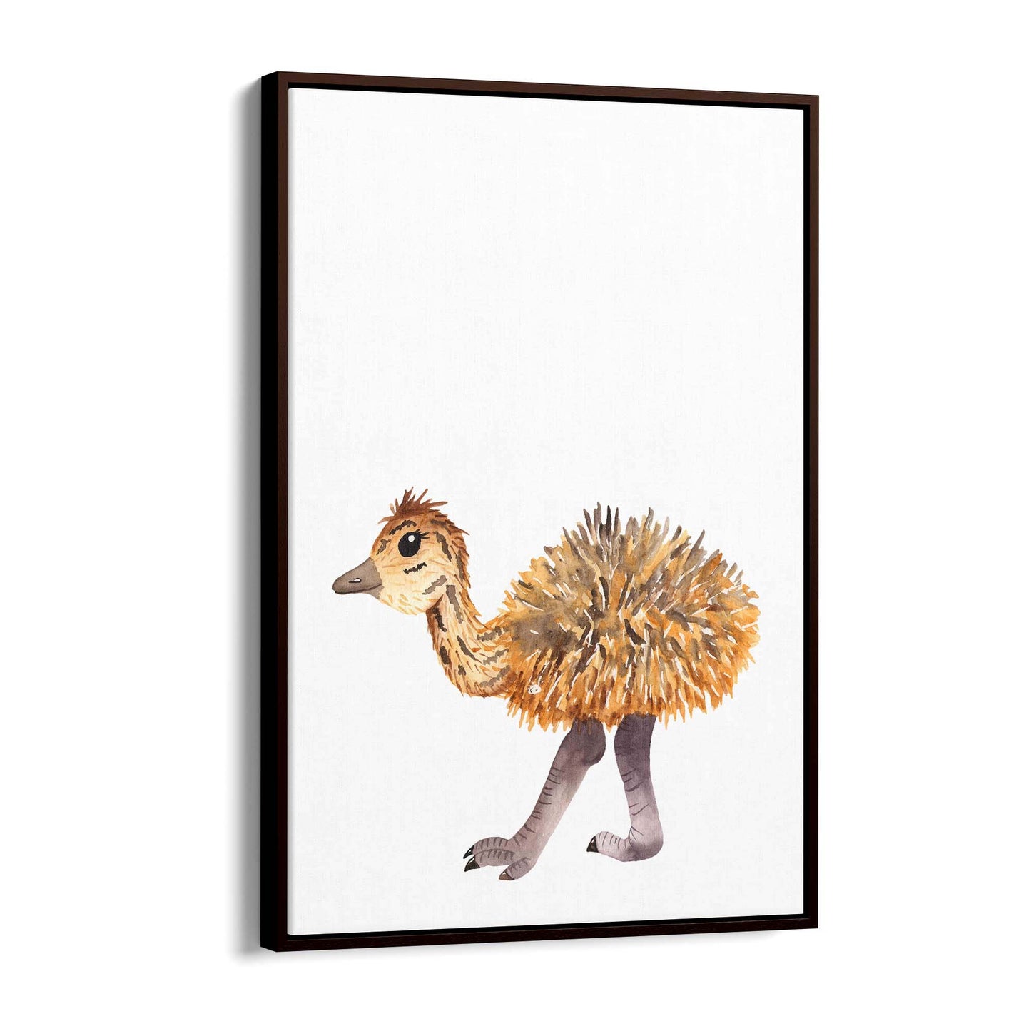 Cartoon Ostrich Cute Nursery Baby Animal Art - The Affordable Art Company