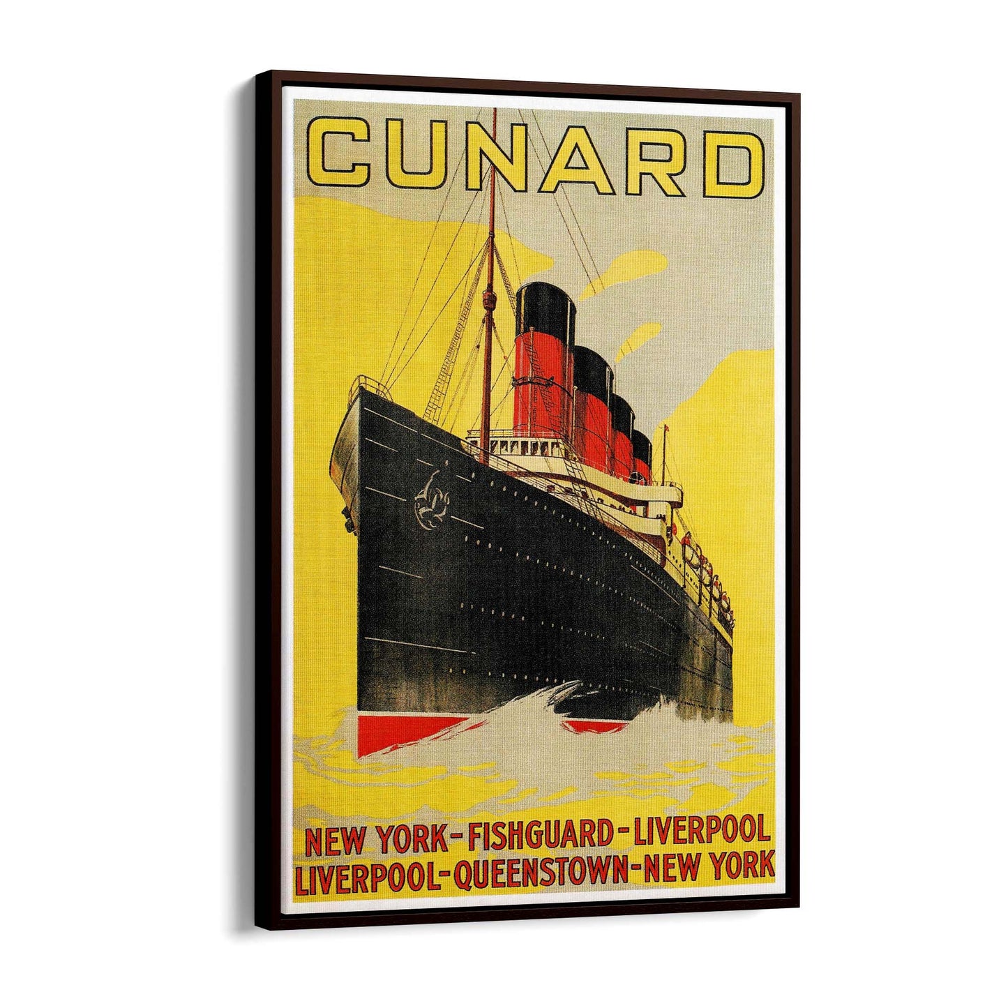 Cunard Line Vintage Shipping Advert Wall Art - The Affordable Art Company