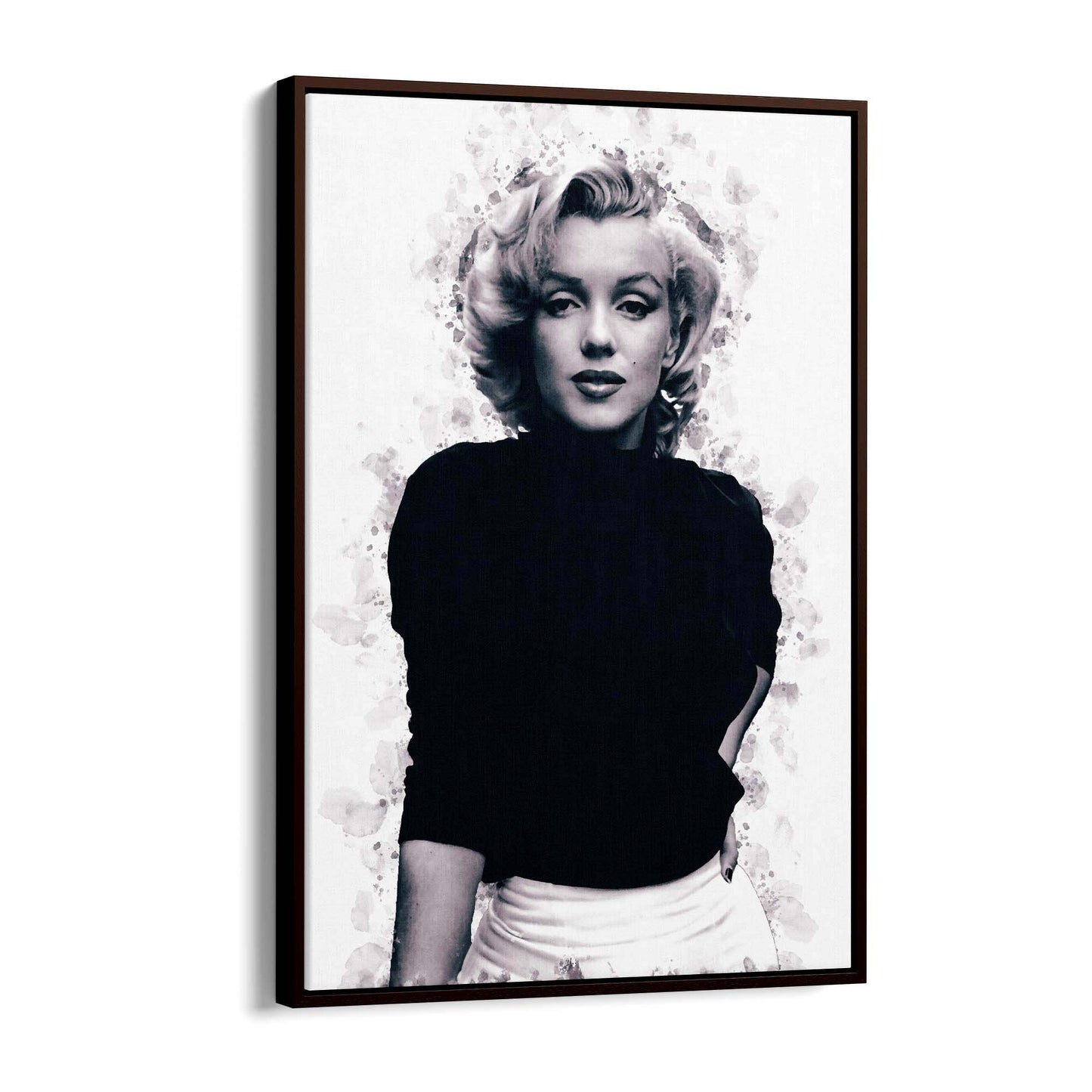 Marilyn Monroe Minimal Black Ink Fashion Wall Art #1 - The Affordable Art Company