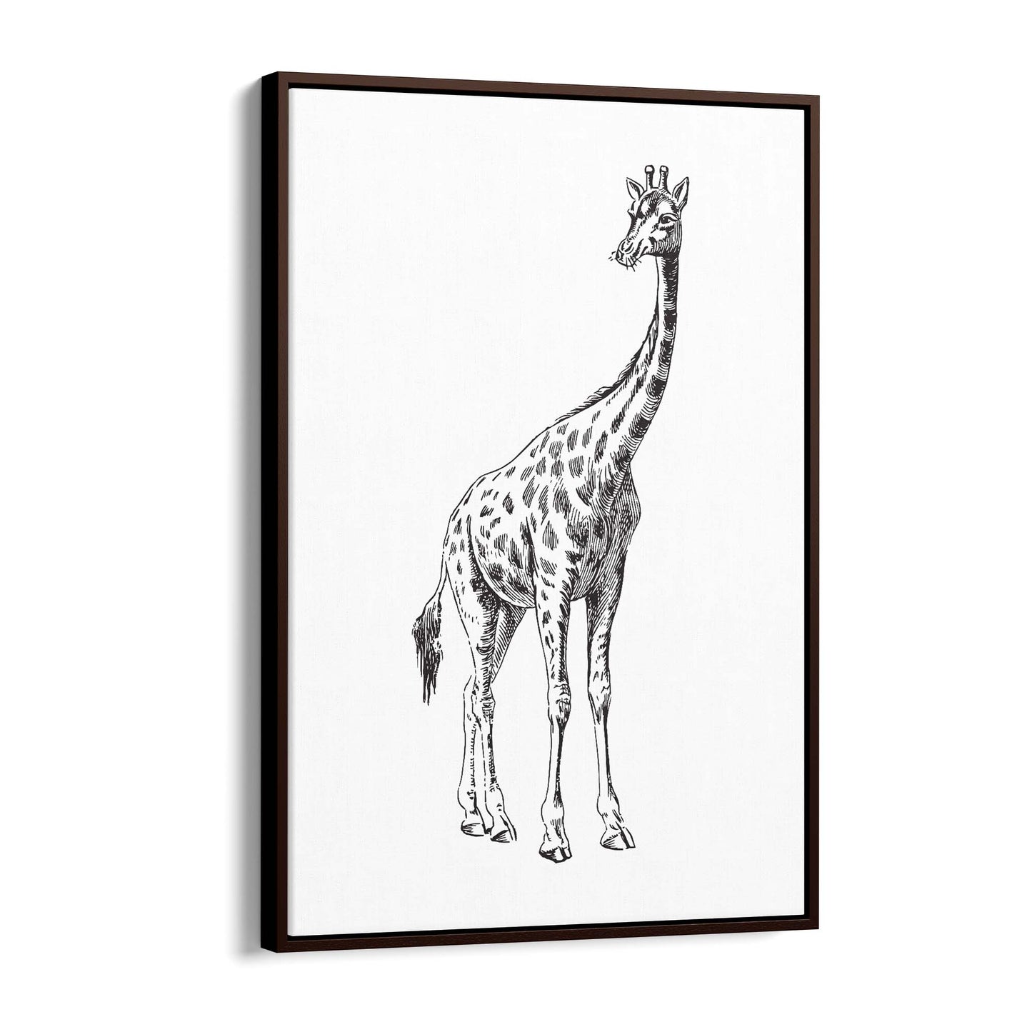 Detailed Giraffe Drawing Safari Animal Wall Art #2 - The Affordable Art Company