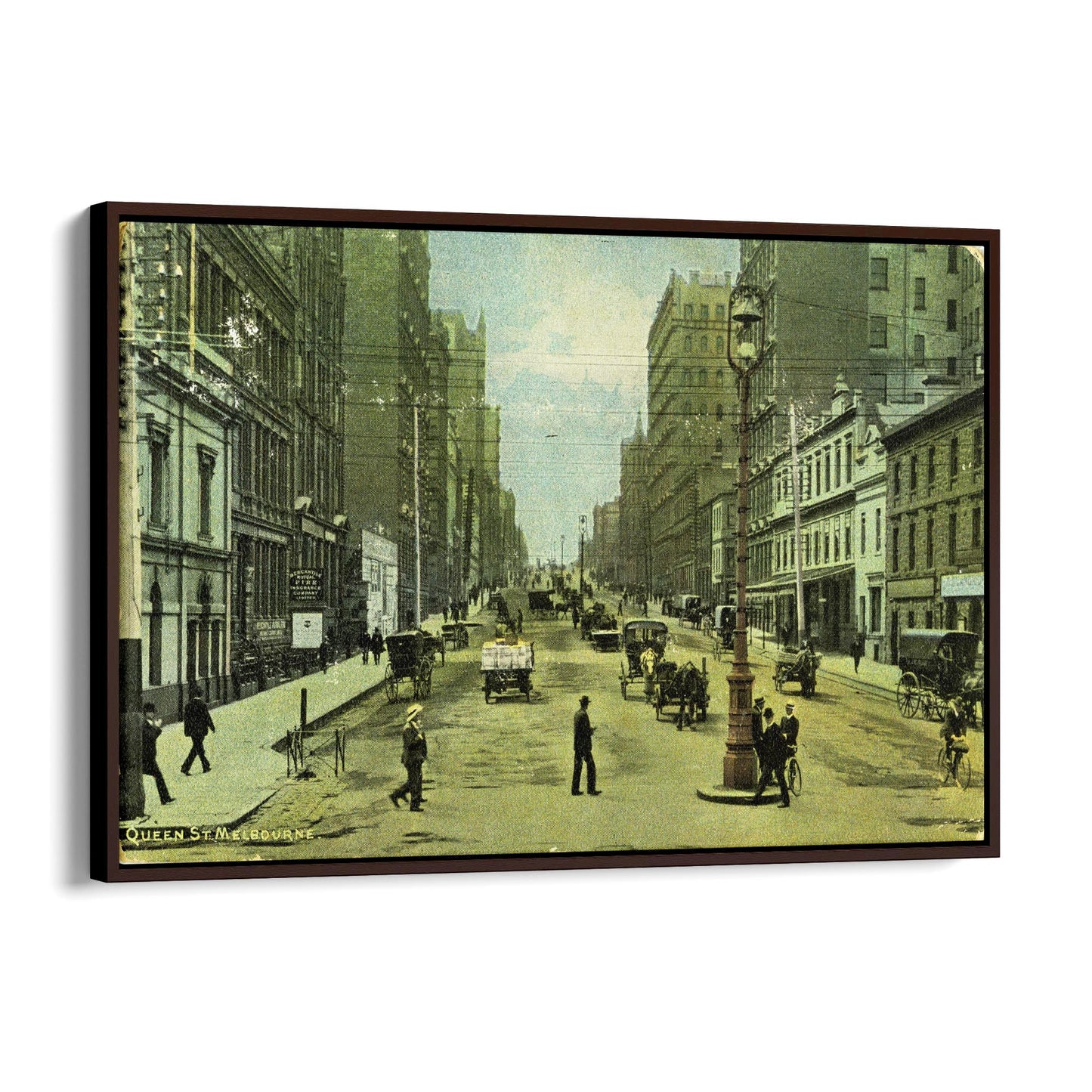 Queen St Melbourne Vintage Photograph Wall Art - The Affordable Art Company