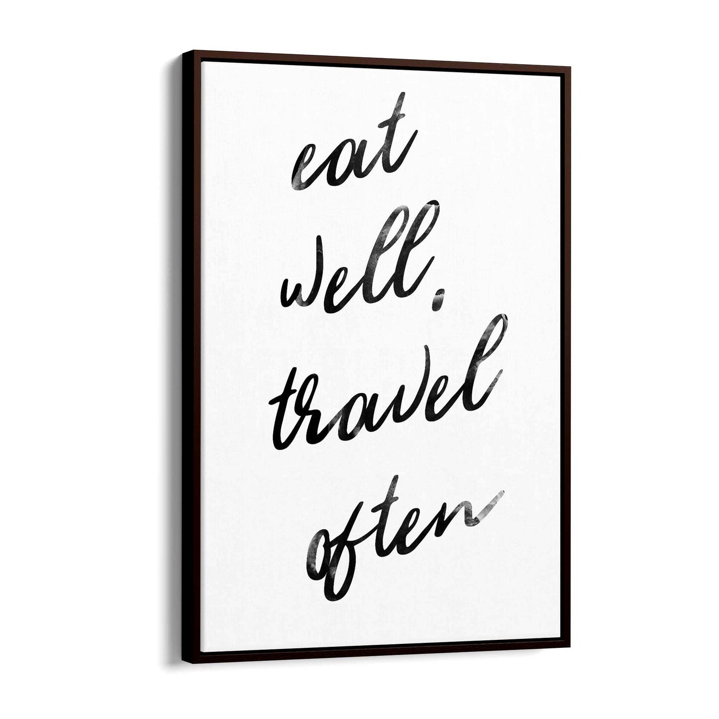 "Eat Well, Travel Often" Bedroom Quote Wall Art - The Affordable Art Company