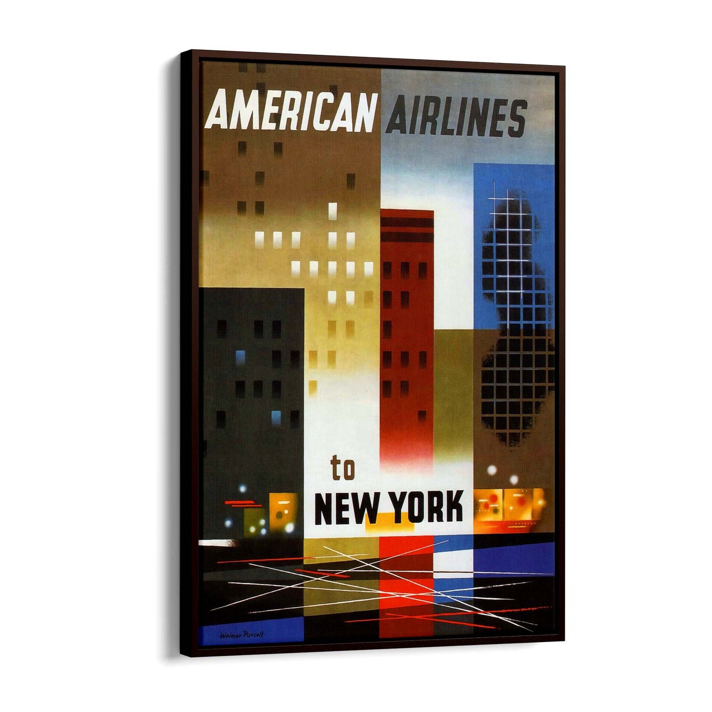 American Airlines to New York Vintage Wall Art - The Affordable Art Company