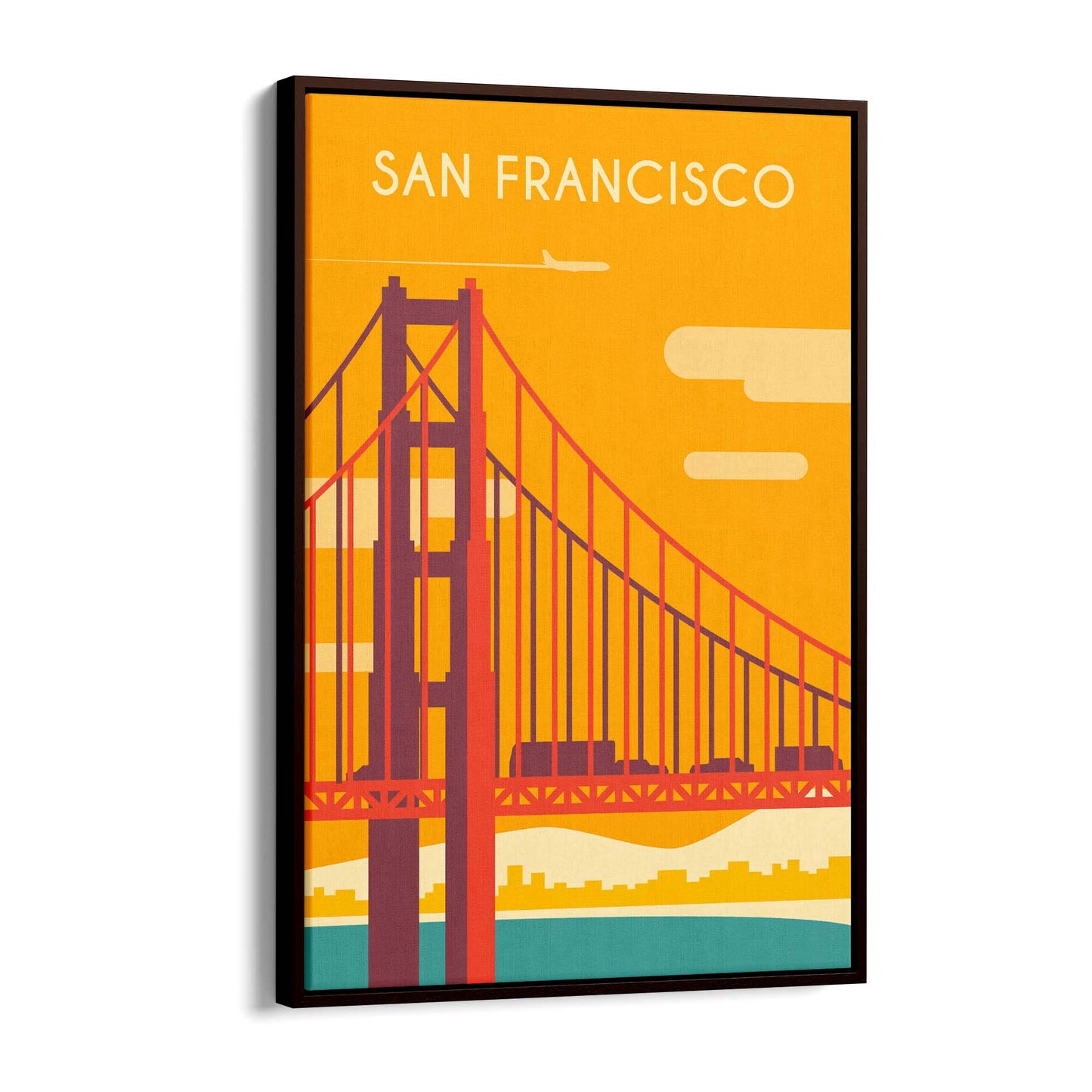 Retro San Francisco California USA Travel Wall Art #2 - The Affordable Art Company