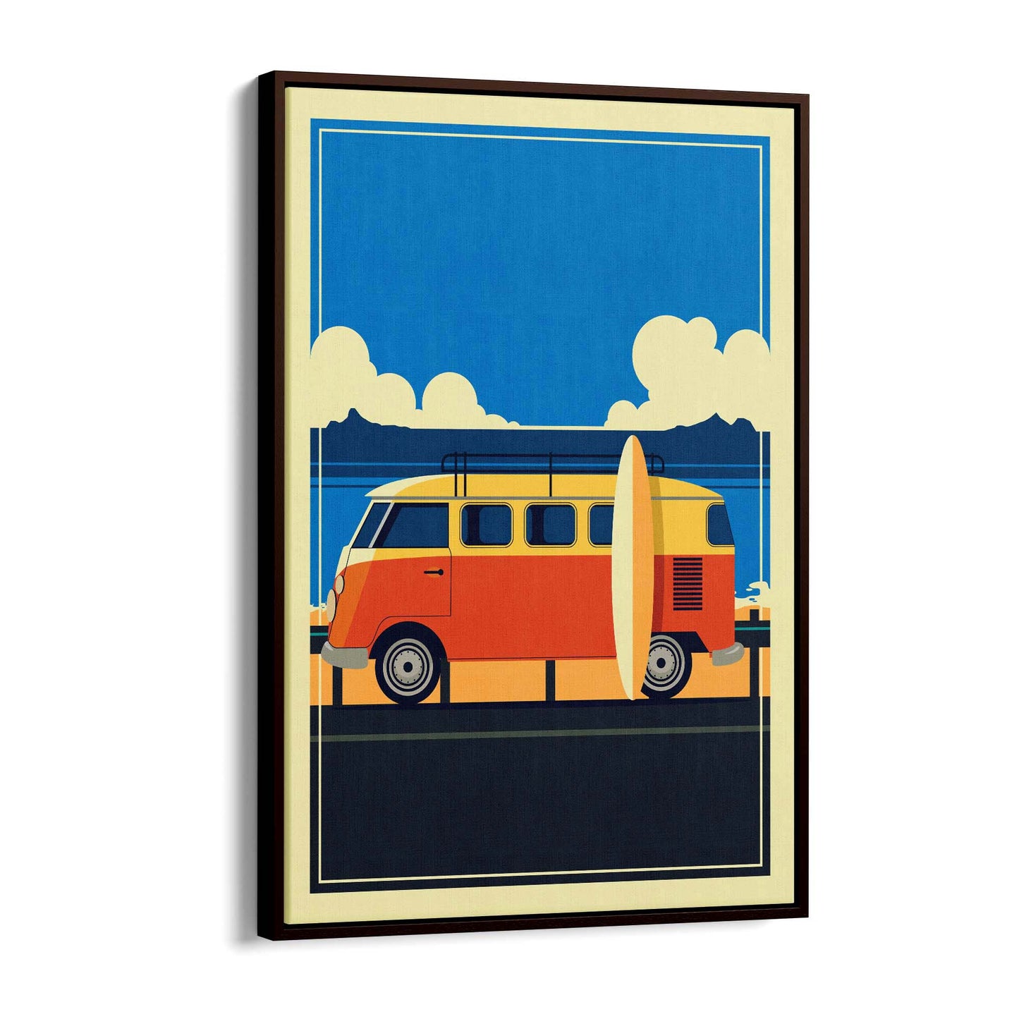 Retro Summer Surf Coastal Vintage Beach Wall Art #2 - The Affordable Art Company