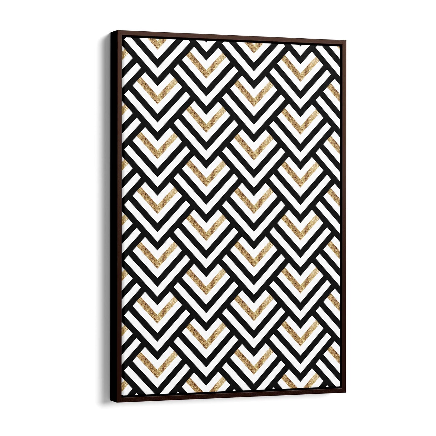 Geometric Pattern Abstract Black & White Wall Art #4 - The Affordable Art Company