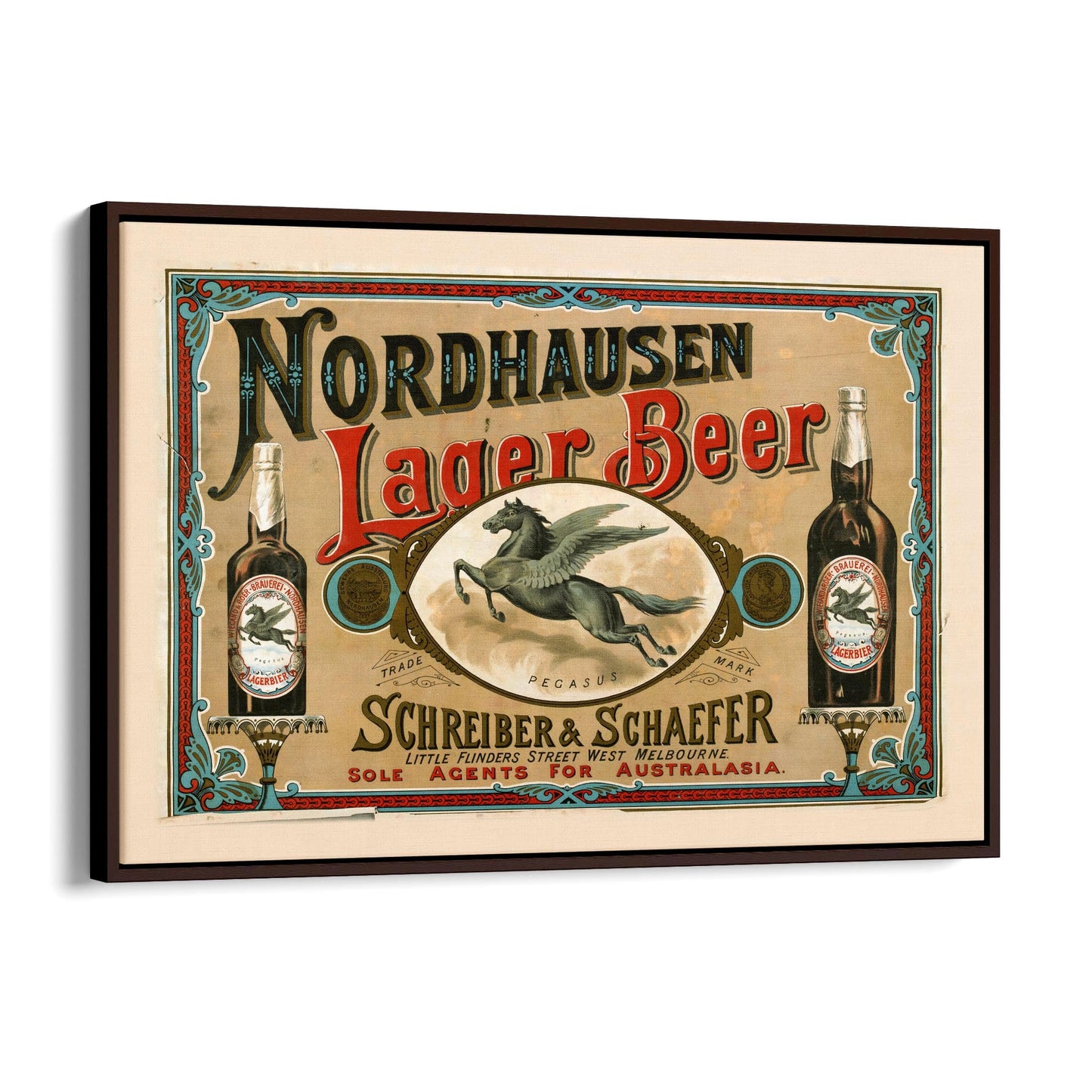 Nordhausen Lager Beer Melbourne Vintage Wall Art - The Affordable Art Company