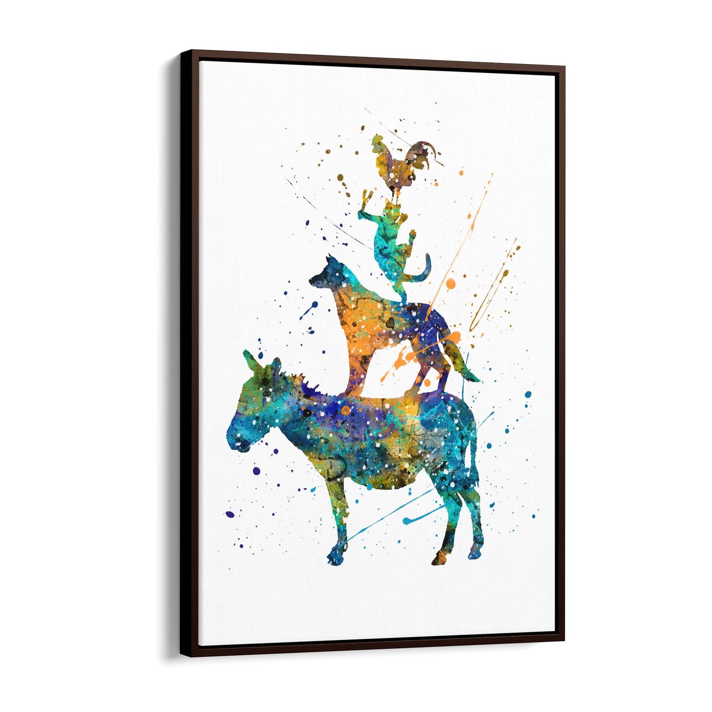 Musicians of Bremen Nursery Story Wall Art - The Affordable Art Company