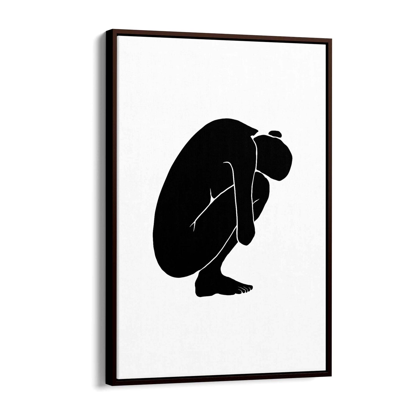 Nude Female Form Abstract Minimal Black Wall Art #2 - The Affordable Art Company