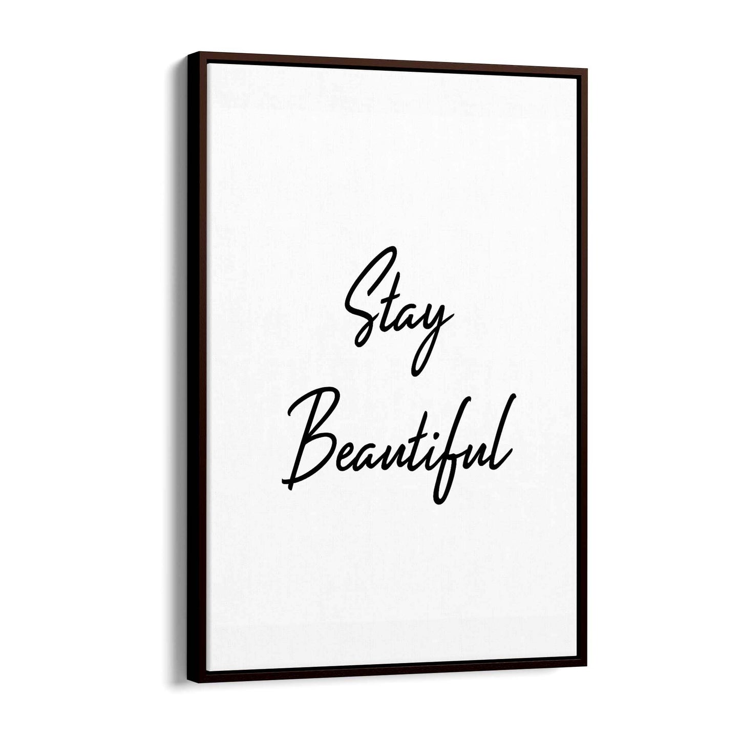 "Stay Beautiful" Fashion Quote Bedroom Wall Art - The Affordable Art Company