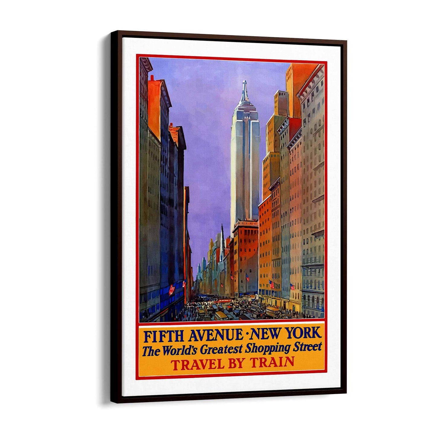 Fifth Ave, New York Vintage Travel Wall Art - The Affordable Art Company