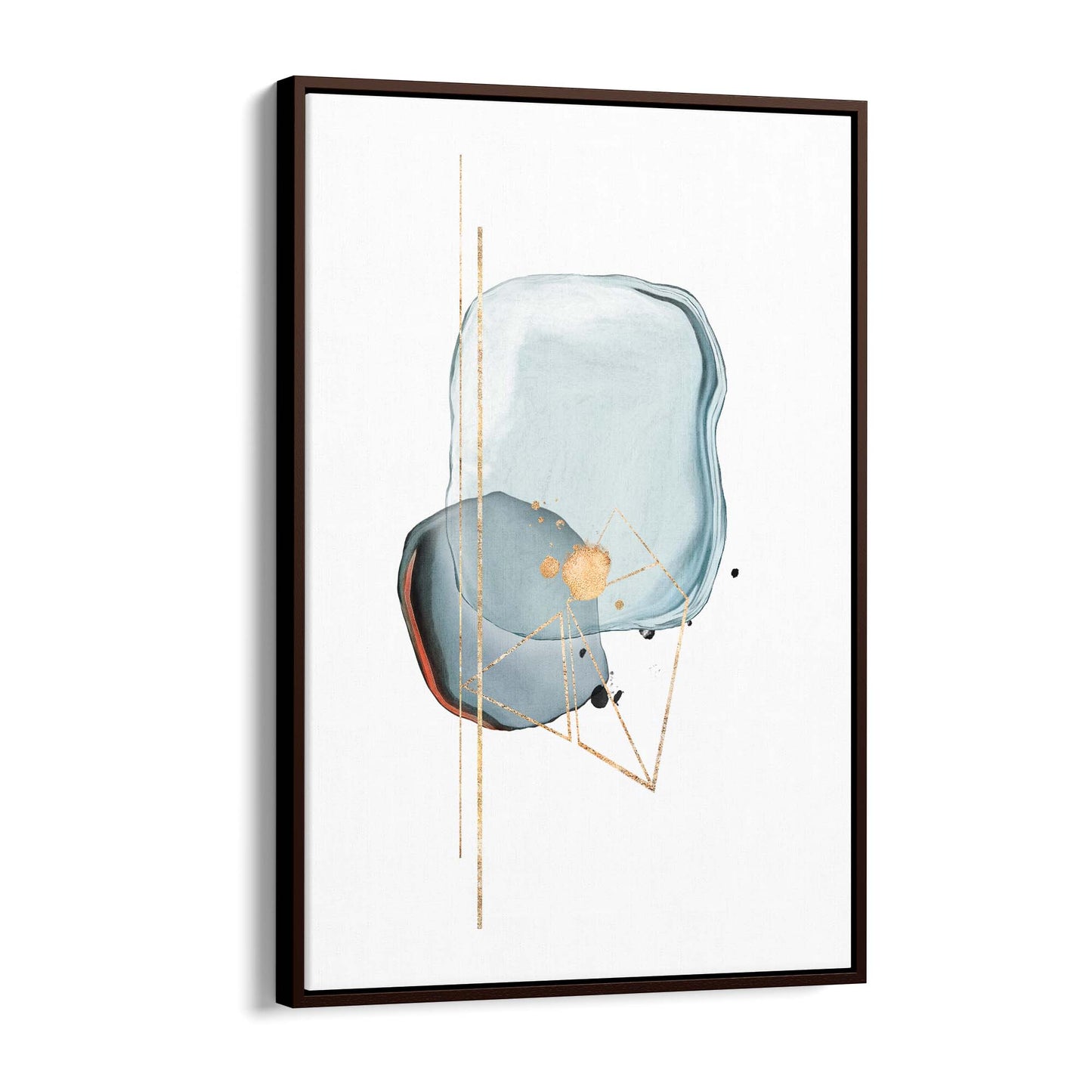 Blue Abstract Painting Minimal Modern Wall Art #1 - The Affordable Art Company