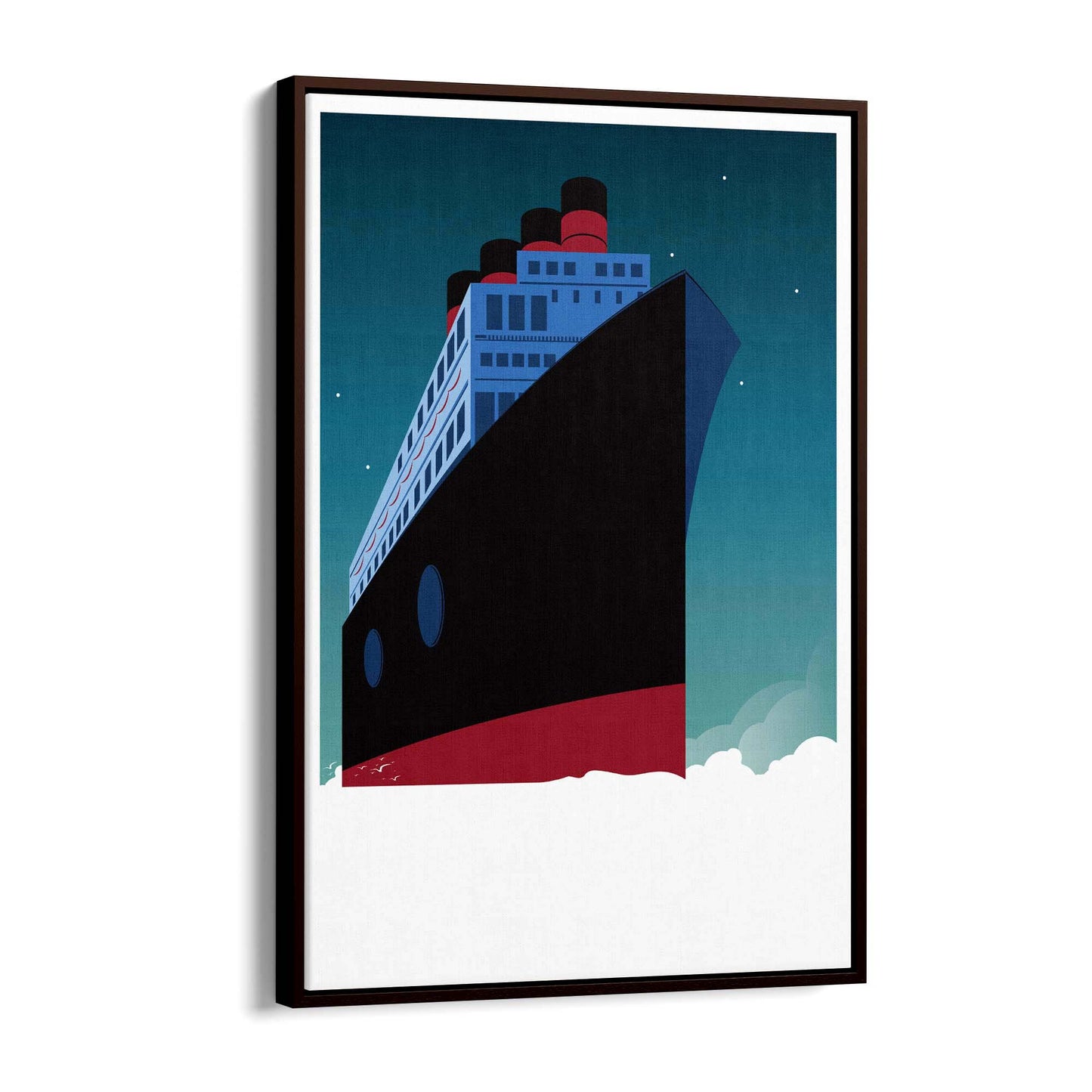 Retro Titanic Illustration Ship Wall Art - The Affordable Art Company