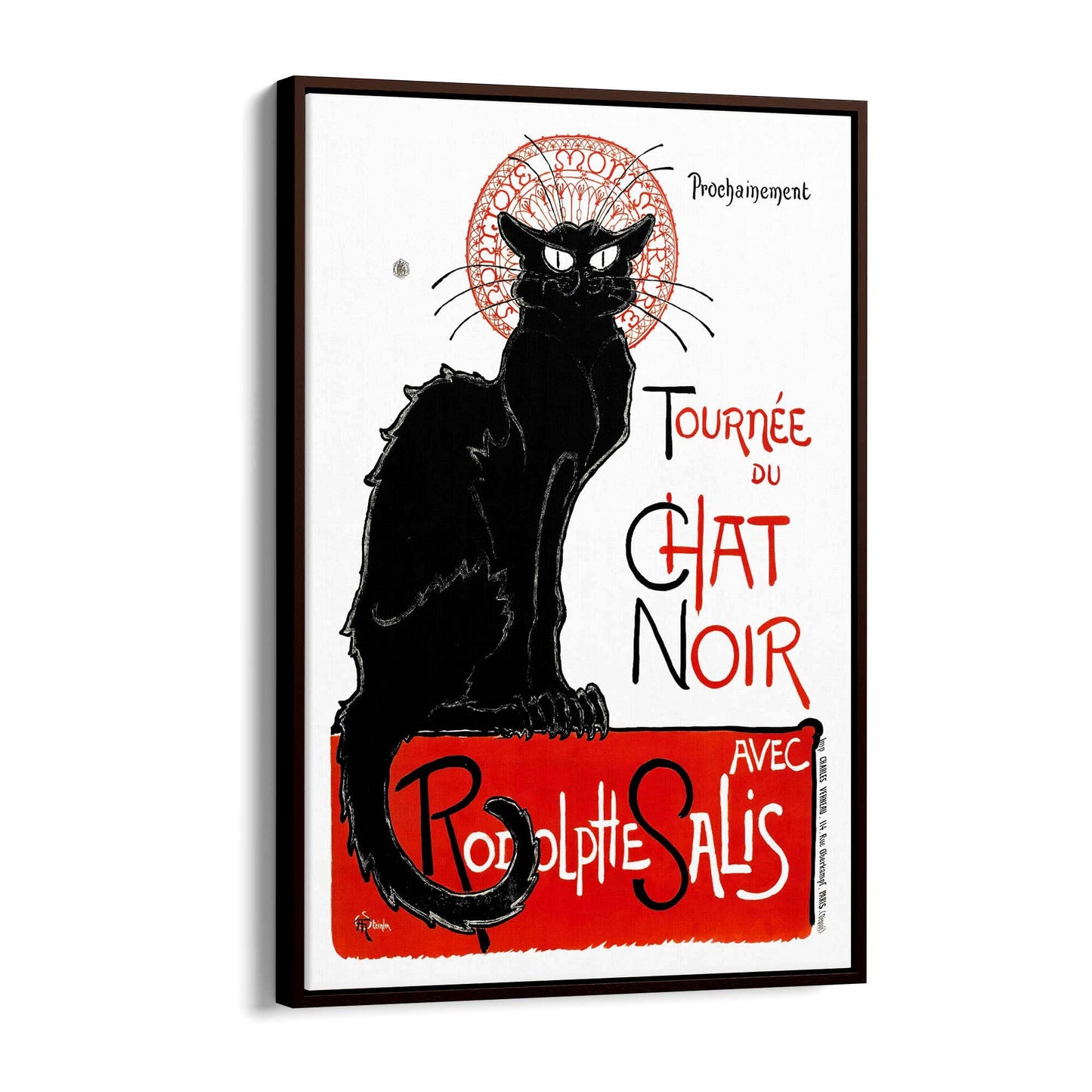 French Chat Noir Black Cat Vintage Advert Wall Art - The Affordable Art Company