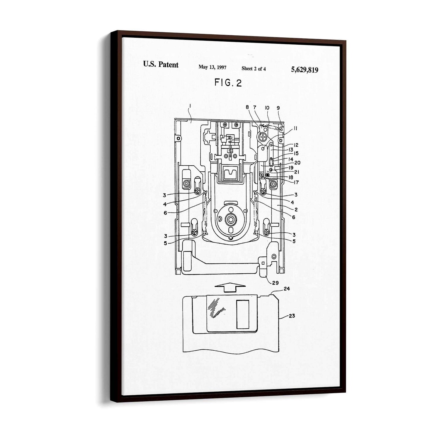 Vintage Floppy Disk Patent Wall Art #2 - The Affordable Art Company