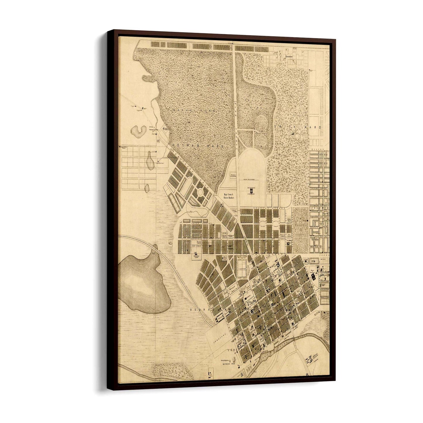 Melbourne Victoria Vintage Map Australia Wall Art #1 - The Affordable Art Company