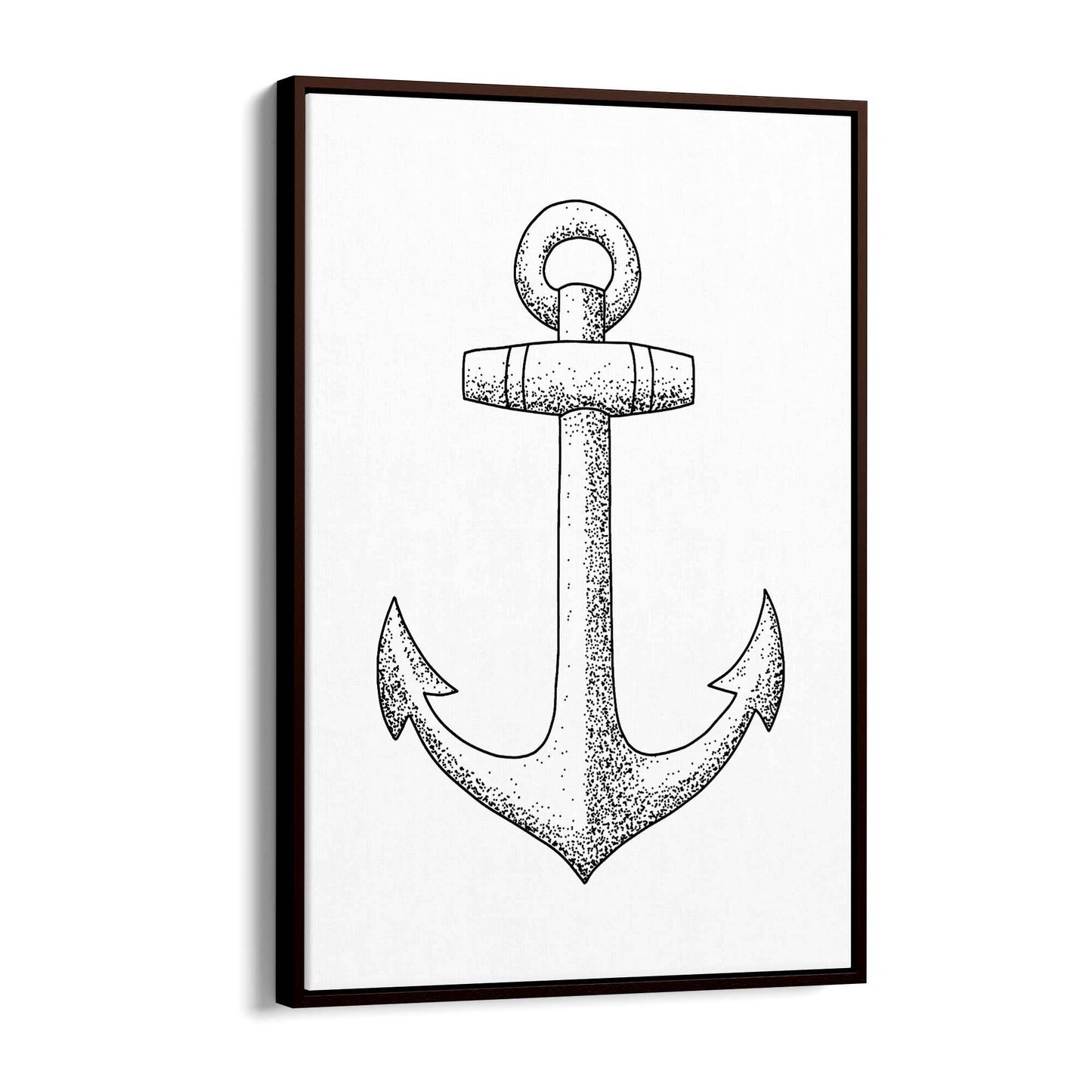 Anchor Drawing Nautical Coastal Bathroom Wall Art #2 - The Affordable Art Company