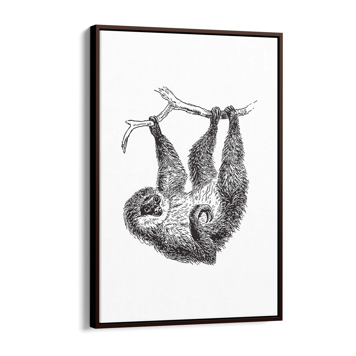 Sloth Drawing Animal Minimal Wall Art - The Affordable Art Company