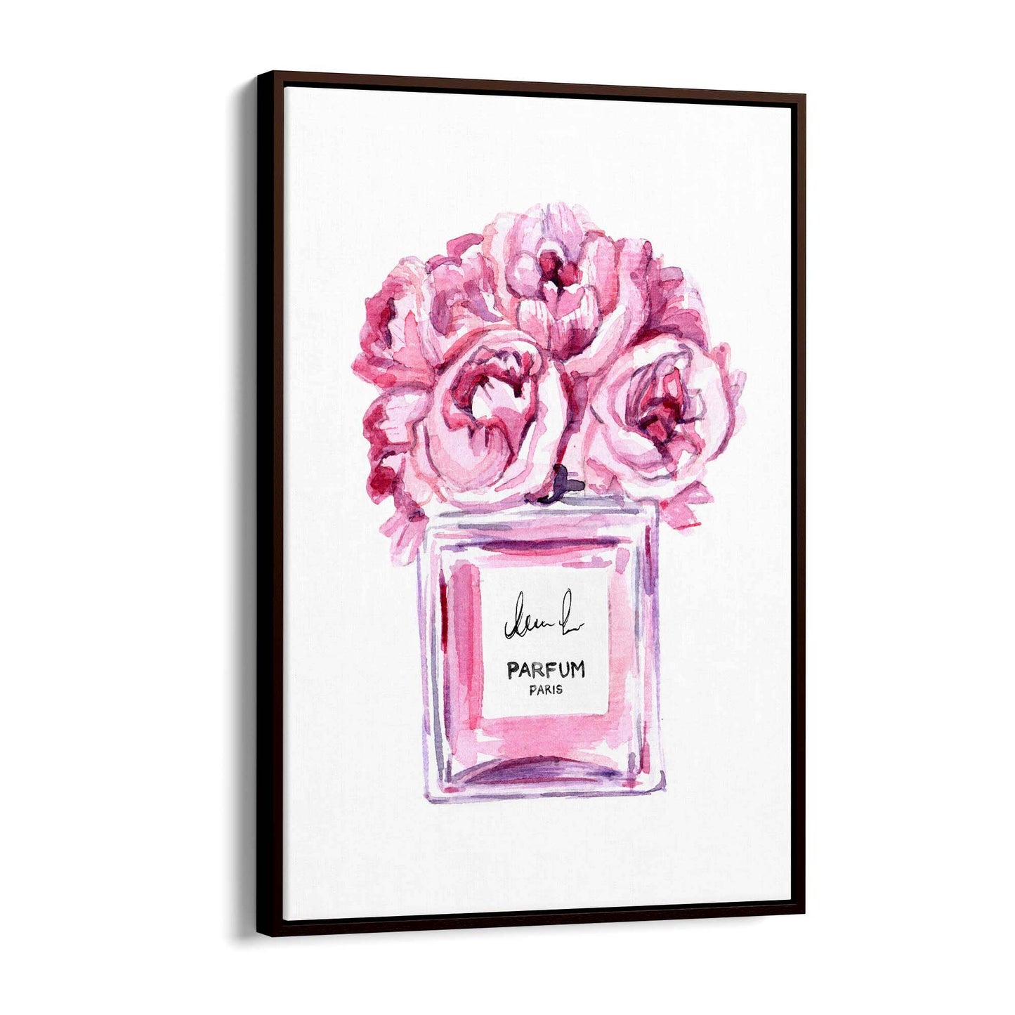 Pink Minimal Perfume Bottle Fashion Wall Art #1 - The Affordable Art Company