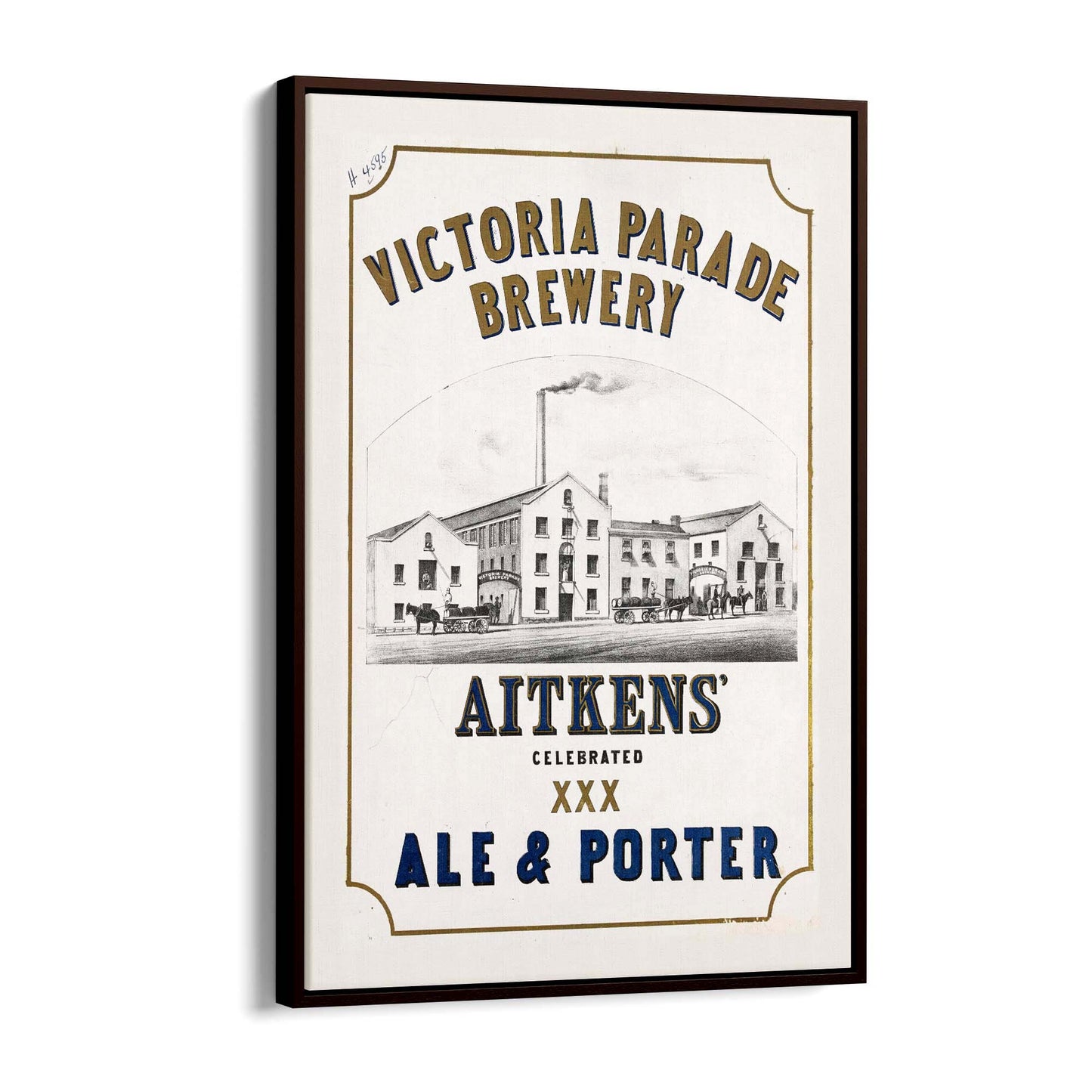 Victoria Parade Brewery Melbourne Vintage Wall Art - The Affordable Art Company