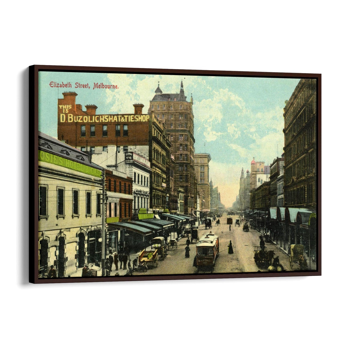 Elizabeth St, Melbourne Vintage Photograph Wall Art #2 - The Affordable Art Company