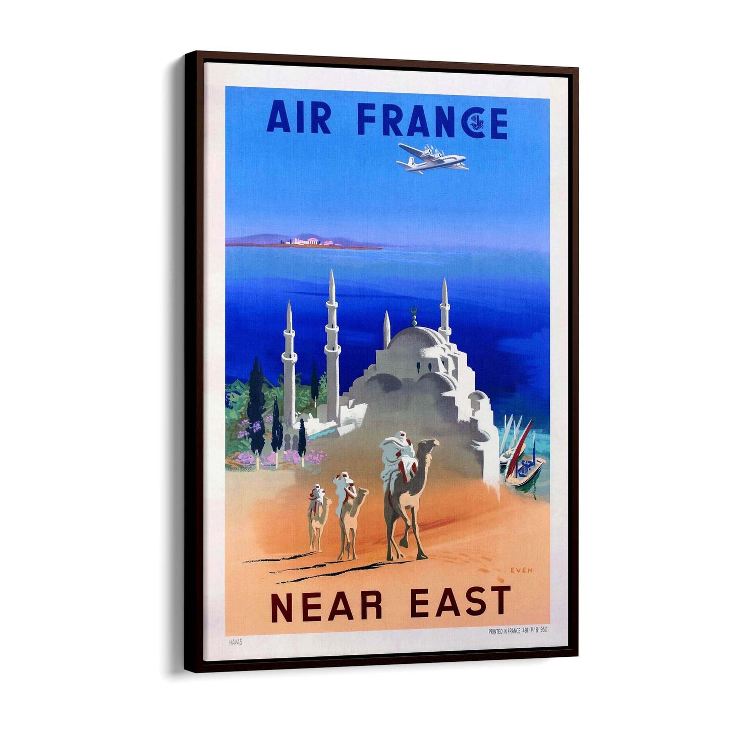 Air France to Egypt Vintage Travel Advert Wall Art - The Affordable Art Company