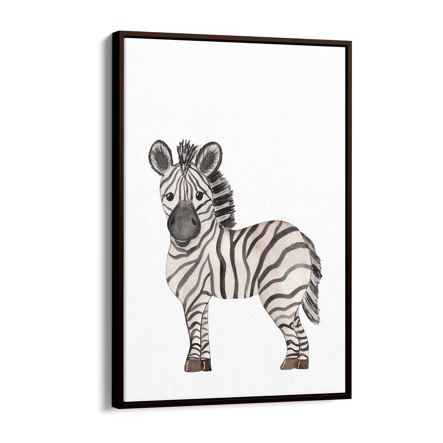 Cartoon Zebra Cute Nursery Baby Animal Art #2 - The Affordable Art Company