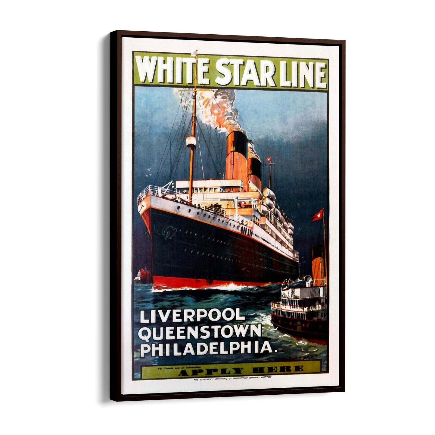 White Star Line Vintage Shipping Advert Wall Art #1 - The Affordable Art Company