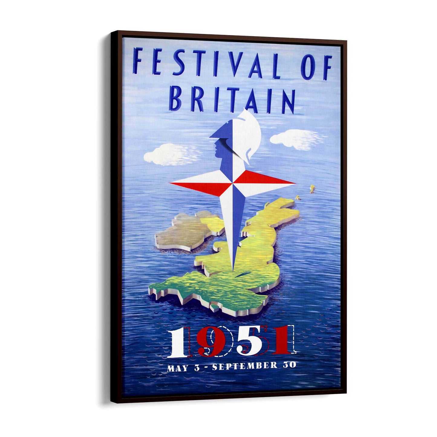 Festival of Britain Vintage Travel Advert Wall Art - The Affordable Art Company
