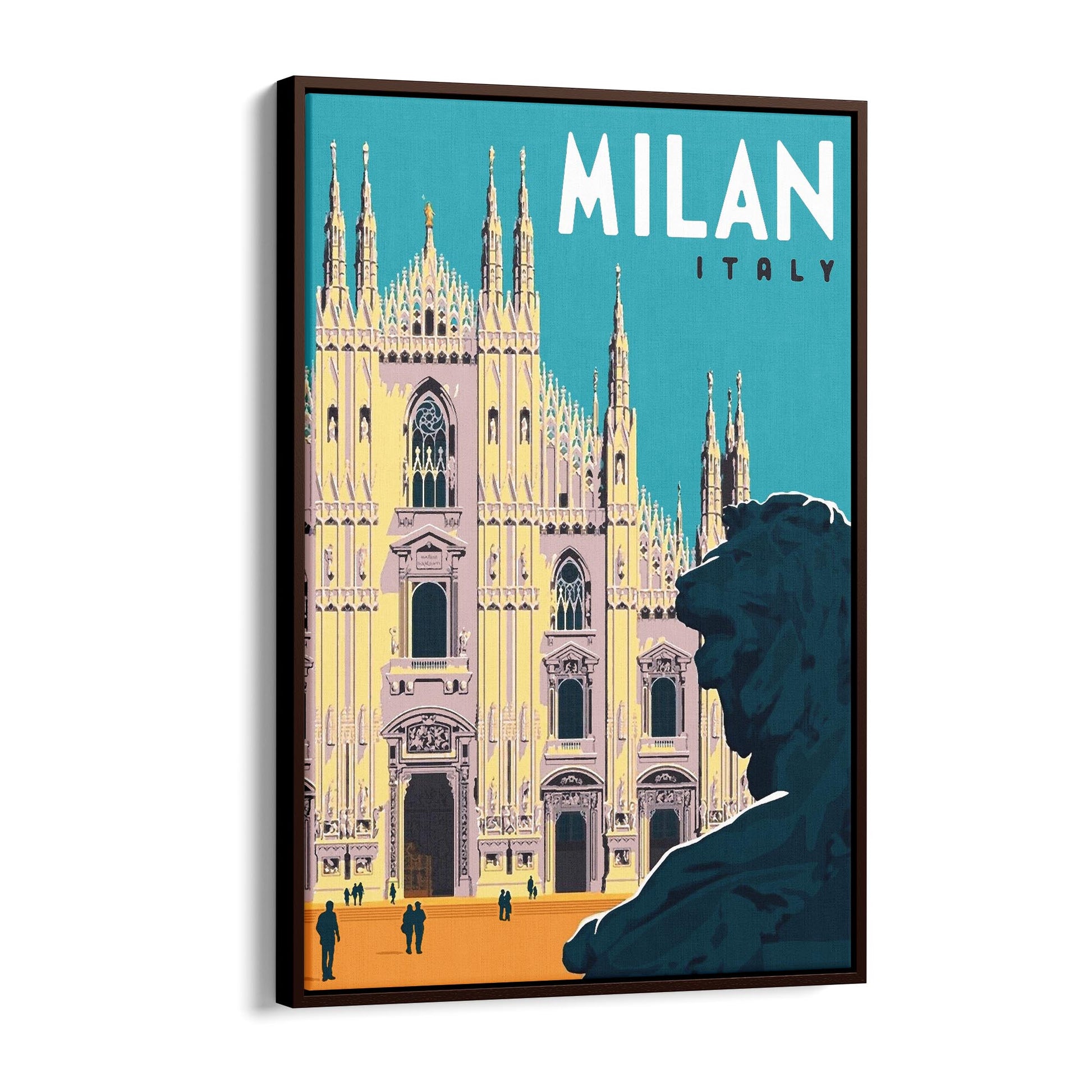 Retro Milan, Italy Travel Advert Wall Art - Portsby