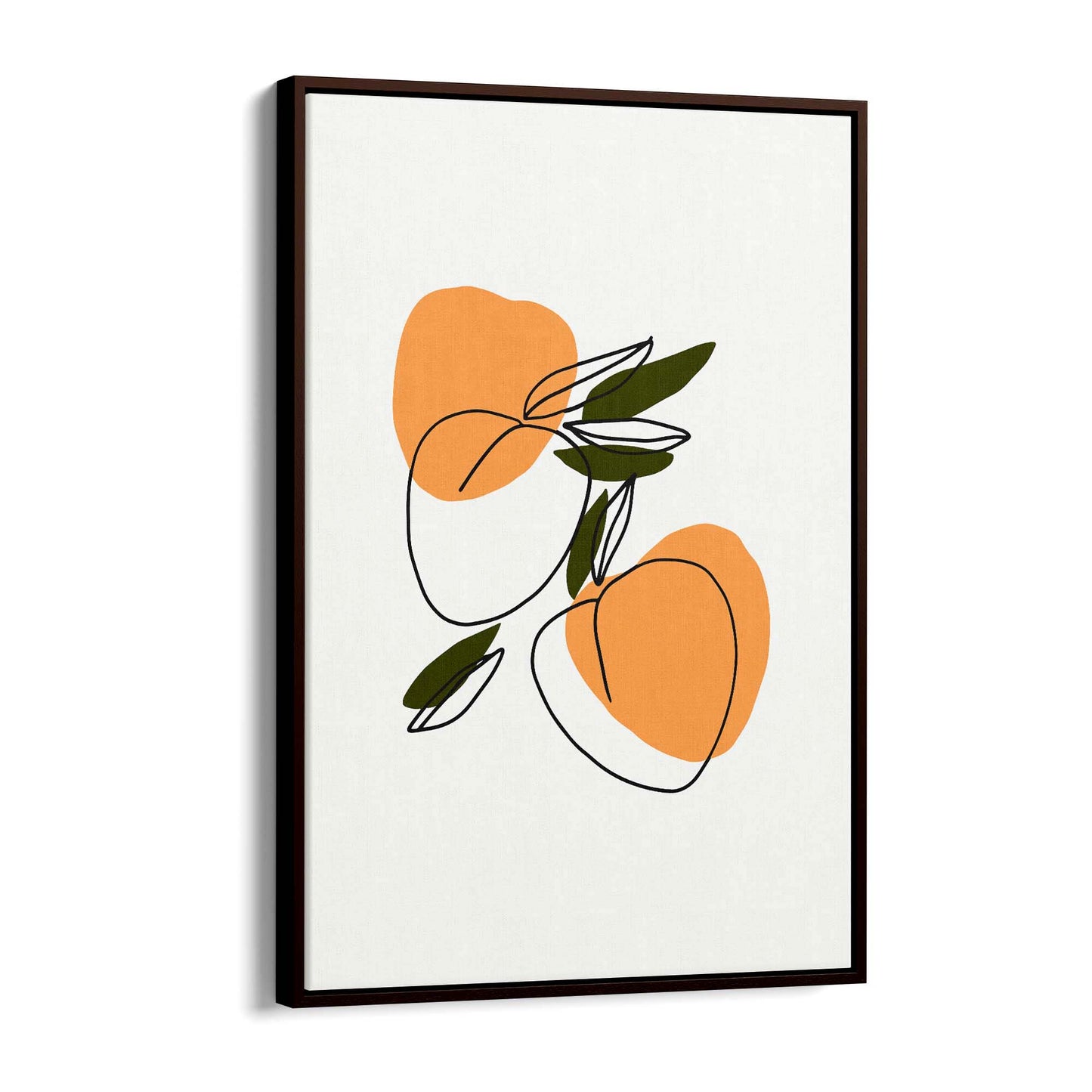 Retro Peach Fruit Kitchen Cafe Style Pastel Wall Art #2 - The Affordable Art Company